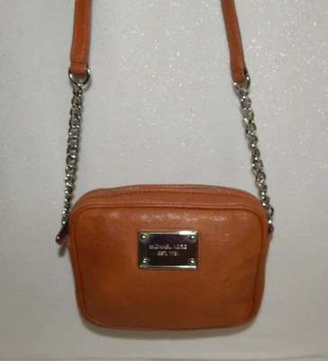 Michael Kors Handbag Purse Hamilton Reptile Embossed Crossbody Saddle Leather CB - Image 1 of 4