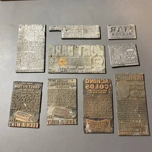 1930er Apotheke Drogen Kupfer Zink Druck Presse Platten Blöcke - LOT OF 9 - RARE - Bild 1 von 12