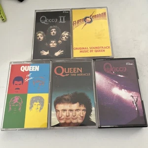 Queen and Freddie Mercury Cassette Bundle - 5 albums - Picture 1 of 11