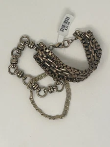 Free People Metal chain bracelet set of 3 NWT $32 - Picture 1 of 6