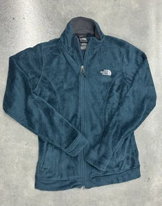 The North Face Women’s Small Fuzzy Fleece Full Zip Jacket Teal Blue - Picture 1 of 4