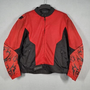 Chaqueta de moto Yamaha para hombre L roja negra malla equipo de protección para montar - Imagen 1 de 12