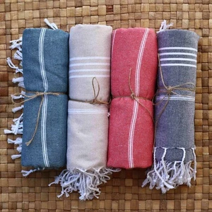 Sciarpa Peshtemal Telo mare Telo Hammam Telo bagno Fouta 195x95cm modello 03 - Picture 1 of 15