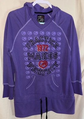 Túnica con capucha Ecko roja para mujer 1X sudadera longline púrpura gráfico Foto 1 de 4