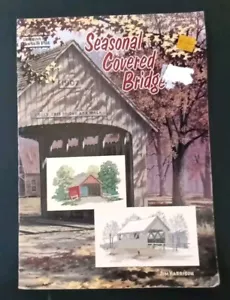 Seasonal Covered Bridges Counted Cross Stitch Book Vintage 1984 Jim Harrison - Picture 1 of 2