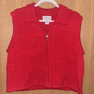 Vintage Westbound Women’s Red Zip Up Vest Size XL - Picture 1 of 4