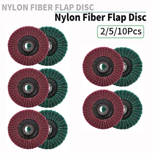 2/510Pcs 4'' Nylon Fiber Flap Polishing Wheel Disc Buffing Pad For Angle Grinder - Foto 1 di 6