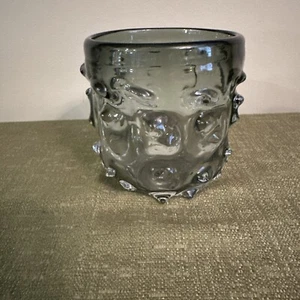 Moderne Nagelglas Vase Polspotten Niederlande Rauch Kunstglas 6”x6” - Bild 1 von 4