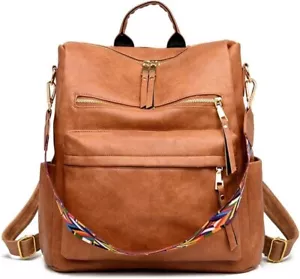 Ergocar Damen / Herren Mode PU Leder Rucksack - Bild 1 von 7