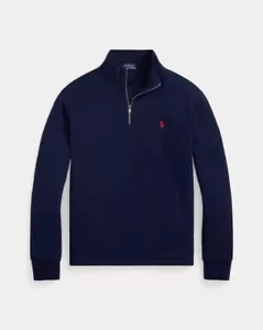 Neu mit Etikett Polo Ralph Lauren klassischer Herrenpullover Sweatshirt mit Viertelreißverschluss marineblau M $ 110 - Bild 1 von 5