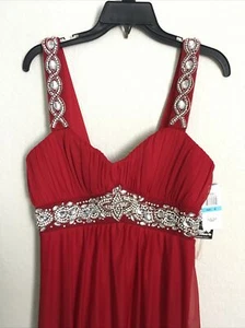 SEQUIN HEARTS Red Evening, Prom, Homecoming, Military Ball Formal Gown $139 NWT - Picture 1 of 5