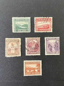 NEWFOUNDLAND, SCOTT # 131-134(4)+139+143, TOTAL 6 1923-24 PICTORIALS ISSUE USED - Picture 1 of 2