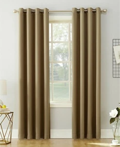 ONE Sun Zero Saxon 54x 95" Blackout Curtain Panel Grommet TAUPE New Open Package - Picture 1 of 2