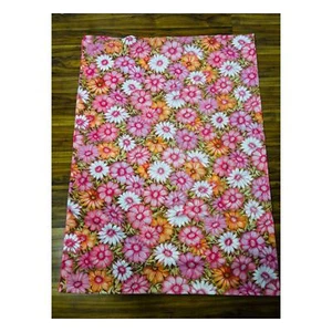 Twin 1970s Vintage Flower Power "Aloha" Flat Sheet by Cannon Monticello - Picture 1 of 4