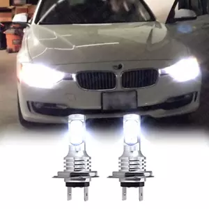 H7 Xenon White LED High/Low Beam Headlight Bulbs For BMW E90 F30 328i 330i 335i - Picture 1 of 11