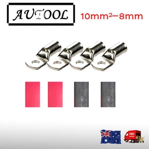 4 X Battery Cable Lead Lug Terminals 10-8 for Electrical wire 8 B&S cable OZ - Picture 1 of 3