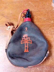 Leder Wein Wasserflasche Botas Vino 10,5" - Bild 1 von 7