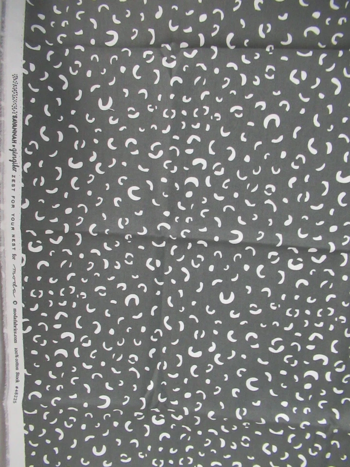 Savannah Fabric  Zest for Your Nest 48225 Gray   Premium Cotton   SZ23"X43"  NEW - Image 1 of 4