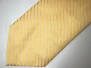 Croft & Barrow Herren-Krawatte einfarbig gold-gelb subtil gestreift Seide 58 Zoll Karriere - Bild 1 von 4