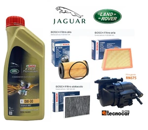 TAGLIANDO FILTRI E OLIO CASTROL E 0W30 PER JAGUAR E-PACE LAND ROVER EVOQUE 2.0D - Foto 1 di 1