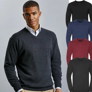 Hombre Jersey de Punto Cuello Pico Fácil Cuidado Talla Especial XS-4XL BZ710 - Imagen 1 de 6