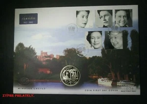 Britain GB UK "QUEEN ELIZABETH 2 ~ GOLDEN JUBILEE" £5 Silver Coin Cover PNC 2002 - Picture 1 of 9