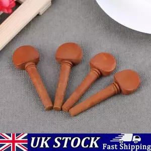 More details for 4pcs violin fiddle tuning peg set jujube wood replacement violin parts