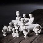 10 Pieces Sculpture Drawing Sketch Plaster Cast Figure Statue White