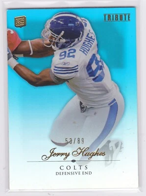 2010 Topps Tribute - Blue Parallel #53/89 - Jerry Hughes #37 - Rookie - Image 1 of 2