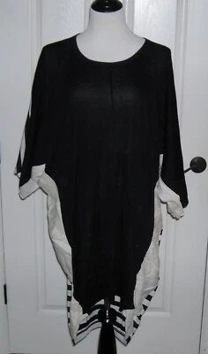 Vestido feminino Y's Yoshi Yamamoto preto/branco tamanho 2 - Imagem 1 de 4