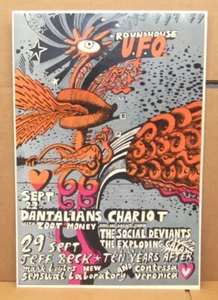 Dantalians Chariot Jeff Beck Ten Years After Roundhouse UFO Poster 1967 Reprint - Picture 1 of 3