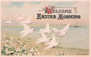 Postcard Vintage(1)NY,Canisteo Welcome Easter Morning UP (#392) - Picture 1 of 2