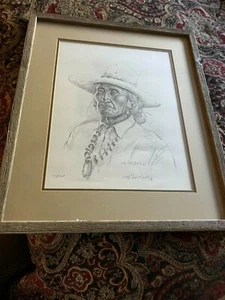 JOE BEELER SIGNED, NUMBERED AND FRAMED NATIVE AMERICAN PICTURE AND FREE SHIPPING - Picture 1 of 6