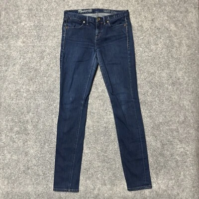 Pantalones de mezclilla ajustados Madewell para mujer talla 27x32 azul lavado oscuro Foto 1 de 4