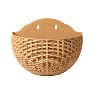 Half Round Planter Basket Wall Hanging Outdoor Garden Decor Flower Pot Holder