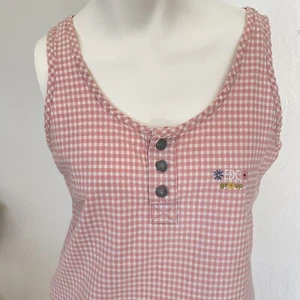 Vintage 80’s Esprit De Corp. Tank Top Size Small Metal Button Snap Front Awesome - Picture 1 of 7