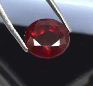 Loose Gemstone Certified Natural Red Ruby 6.15 CT Round Cut - Picture 1 of 4