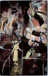 Two Women Exploring the Oregon Caves in Southern Oregon Postcard - Picture 1 of 2