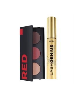 Avon Ravishing in Red Limited Edition Eyeshadow Trio & Lash Genius Mascara Set
