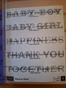 NEU Stampin’ Up!  Wort auf Wort 5er Set Stempel unmontiert - Bild 1 von 2