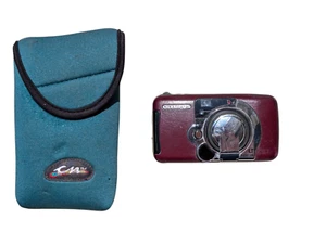 Olympus LT Zoom 105 Compact Point & Shoot 35mm Camera Burgundy & NEW BATTERY - Picture 1 of 4