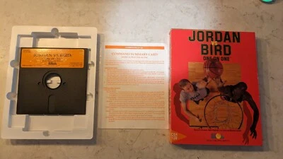Jordan vs Bird one on one Commodore 64 128 5.25" diskette with Manual And Box. - Image 1 of 3
