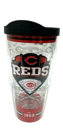 Cincinnati Reds baseball Tervis Travel Mug/ Bottle cold Tumbler 24 ounce new Cover