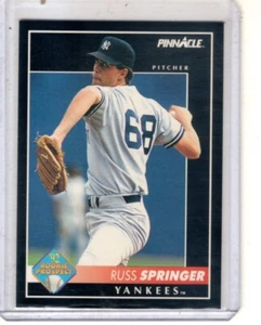 1992 Pinnacle #561 Russ Springer New York Yankees baseball card - Picture 1 of 2
