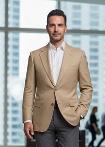 Bespoke Holland Sherry Blazer Herren 36R Hand Tailored Sport Mantel Jacke - Bild 1 von 12