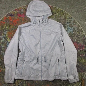 Columbia Windbreaker Jacket Parka Womens XL Gray Hooded Ultralight Mesh Lining - Picture 1 of 12