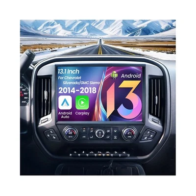 13.1 inch Carplay Stereo for Chevy Silverado GMC Sierra 1500 2500 3500 2014-2018 - Image 1 of 4