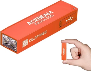 ACEBEAM Keylite 500 Torcia Portachiavi Alta Lumen Ricaricabile, Ultracompatto - Foto 1 di 11