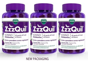 VICKS ZZZQUIL NATURA ►AKTION 3 PACKUNGEN à 60 Gummipads◄ - Bild 1 von 2
