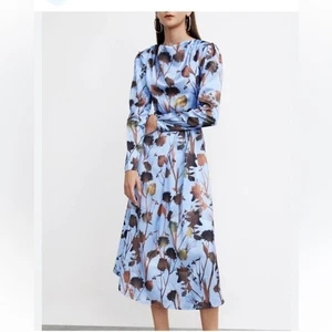 7 Leaf Print Cowl Neck Midi Dress Urban Rivivo - Picture 1 of 6